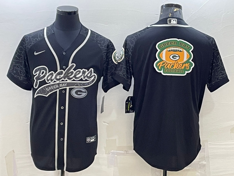 Men's Green Bay Packers Black Retired RFLCTV Limited Jersey